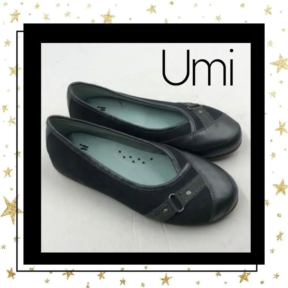 Umi Little Girl’s Designer Navy Blue Flats 12